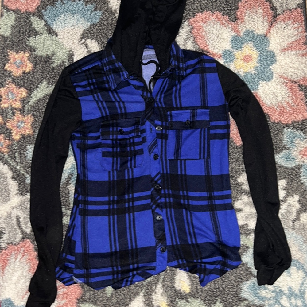 Hooded Plad-Shirt